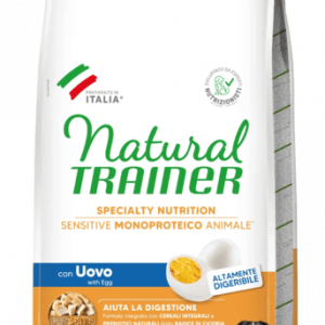Natural Trainer Cane Uovo E Cereali Monoproteico Adult Medium Maxi12 Kg