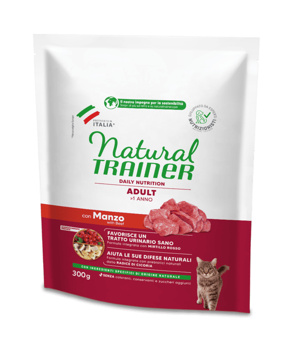 Natural Trainer Gatto Manzo Adult Daily Nutrition 300 Gr (1)