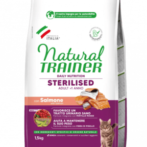 Natural Trainer Gatto Salmone Sterilized Daily Nutrition 1,5 Kg (1)
