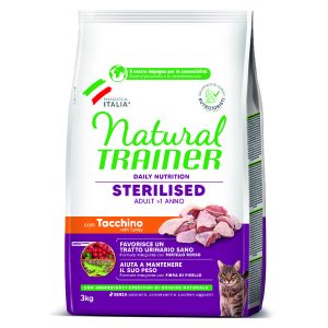 Natural Trainer Gatto Tacchino Sterilized Daily Nutrition 3 Kg (1)
