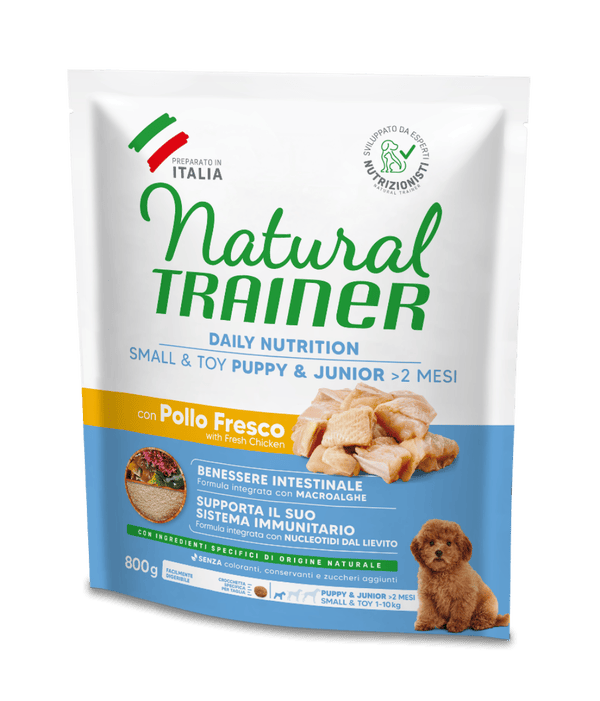 Natural Trainer Puppy & Junior Pollo Fresco Cane Mini Small Toy 800 Gr (1)