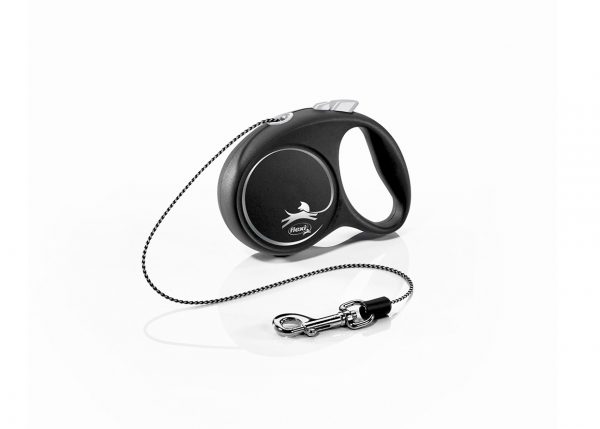 FLEXI DESIGN BLACK GUINZAGLIO CORDA XS 3 MT NERO