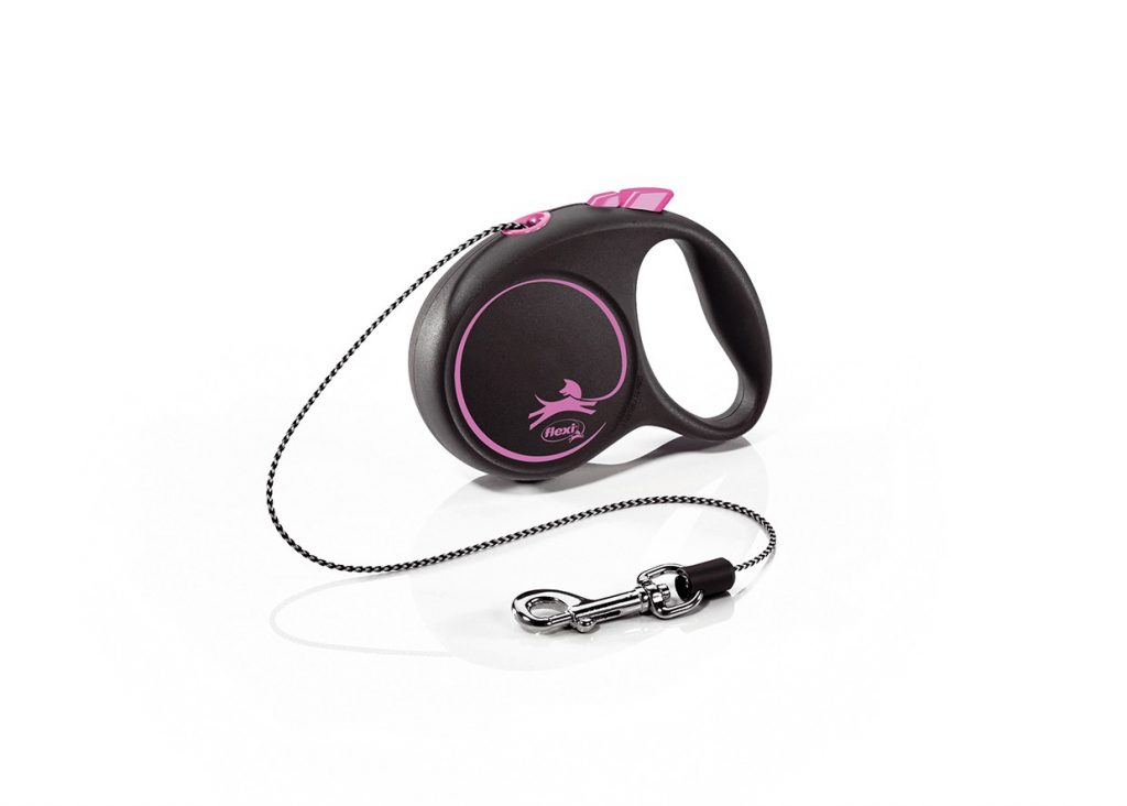 FLEXI DESIGN BLACK GUINZAGLIO CORDA XS 3 MT ROSA