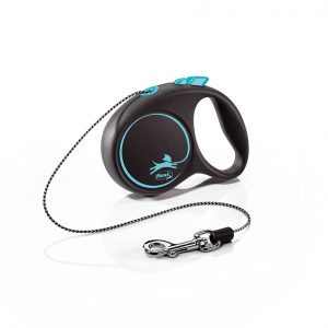 FLEXI DESIGN BLACK GUINZAGLIO CORDA XS 3 MT BLU