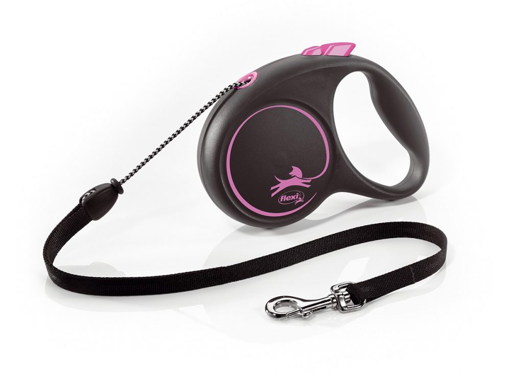 FLEXI DESIGN BLACK GUINZAGLIO CORDA M 5 MT ROSA