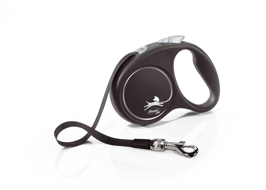 FLEXI DESIGN BLACK GUINZAGLIO FETTUCCIA S 5 MT NERO