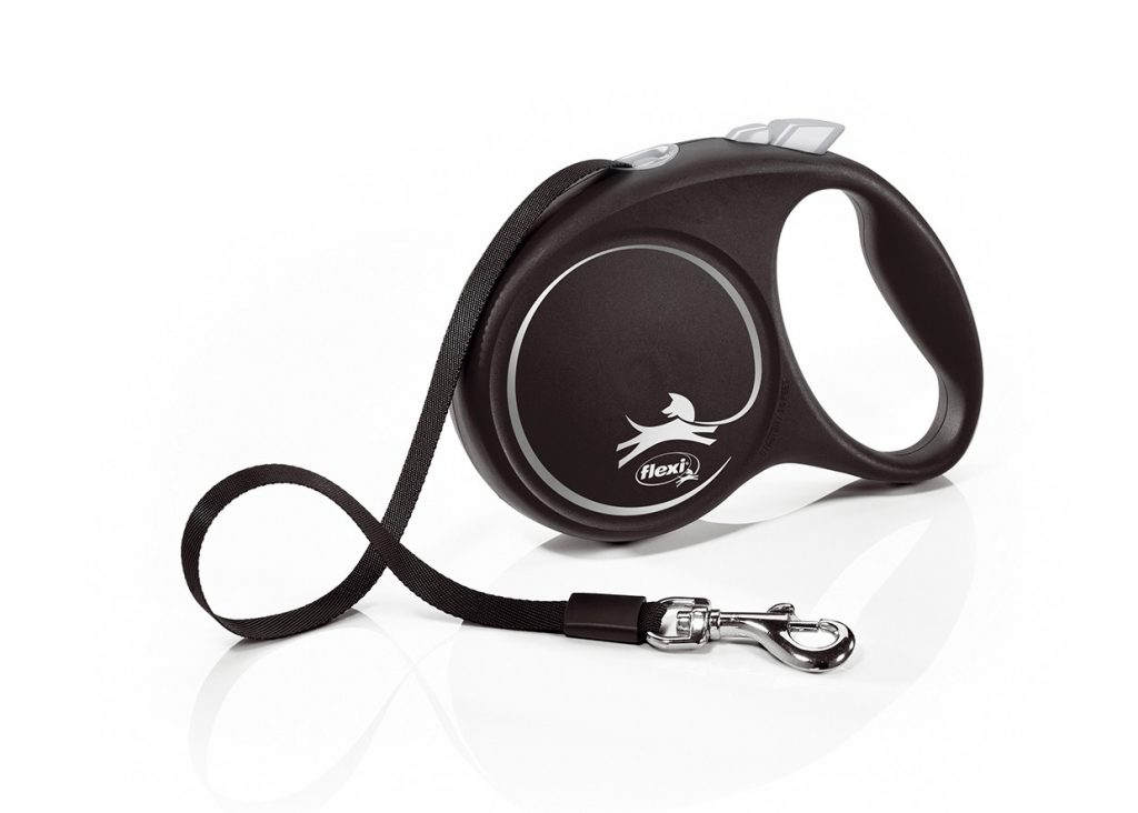 FLEXI DESIGN BLACK GUINZAGLIO FETTUCCIA M 5 MT NERO