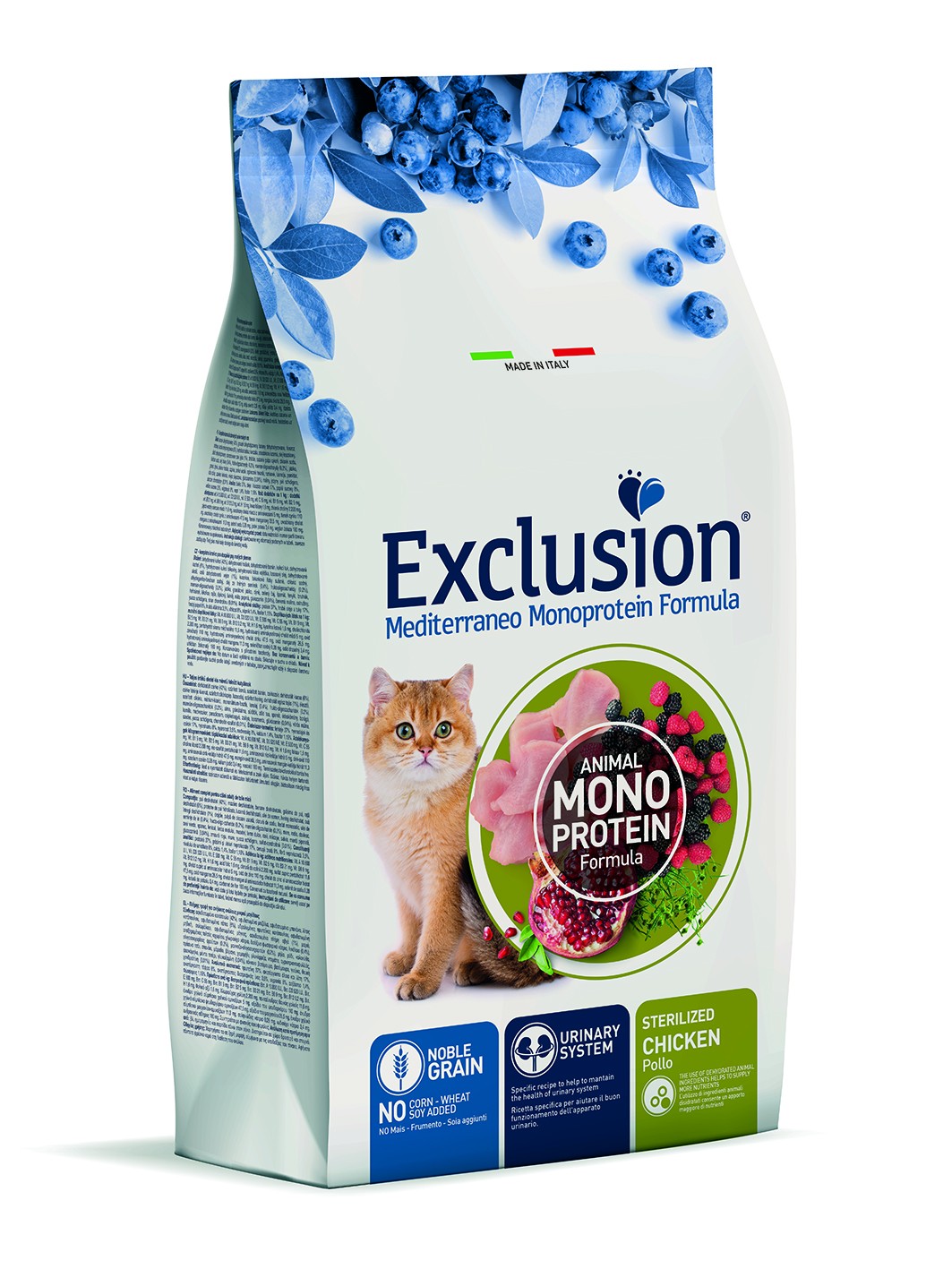 EXCLUSION CAT MEDITERRANEO STERILIZED POLLO 12 KG