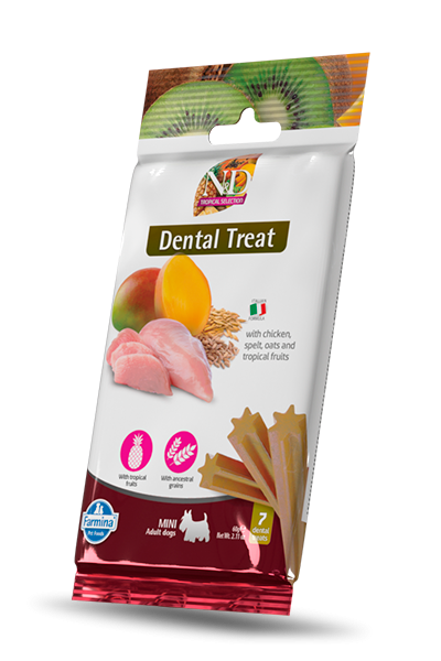 ND DOG SNACK TROPICAL POLLO ADULT MINI 60 GR