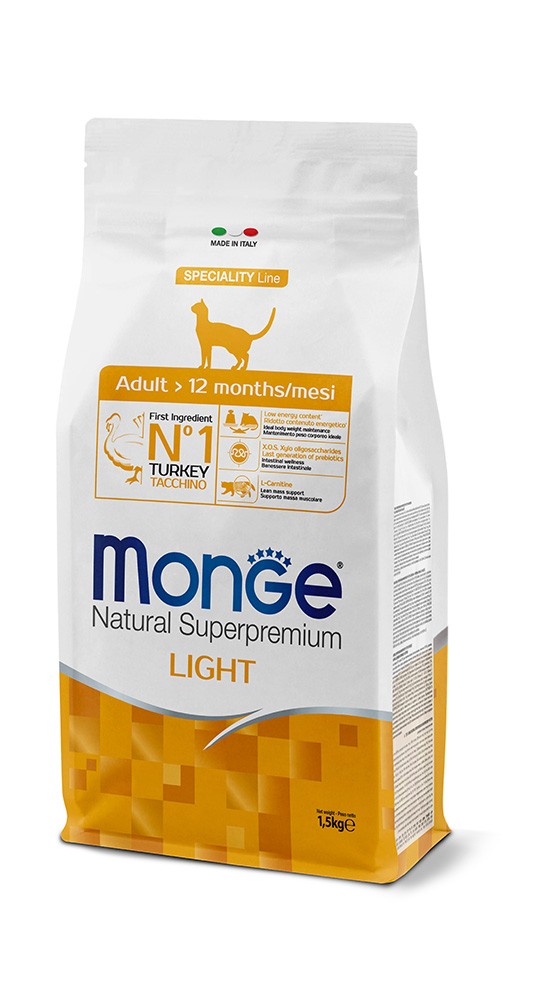 MONGE CAT LIGHT TACCHINO 1,5 KG