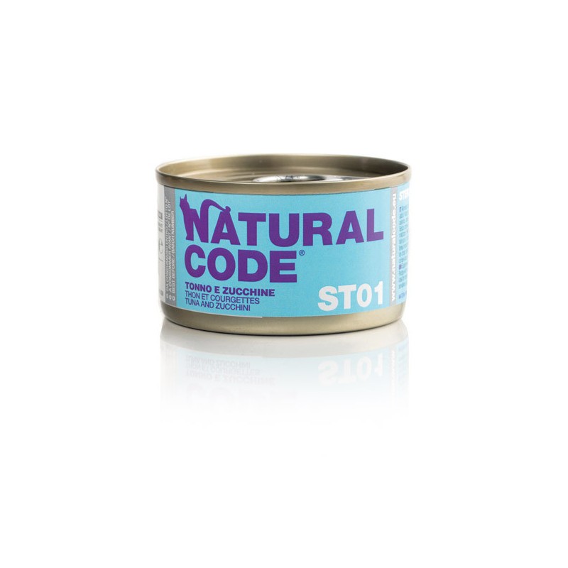 NATURAL CODE GATTO STERILIZED TONNO E ZUCCHINE 85
