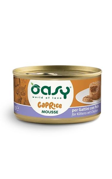 OASY CAT CAPRICE MOUSSE GATTINI POLLO LATTINA 85 GR