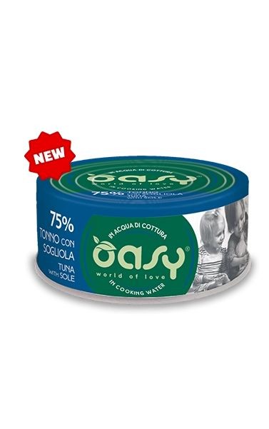 OASY CAT MORE LOVE TONNO E SOGLIOLA LATTINA 70 GR