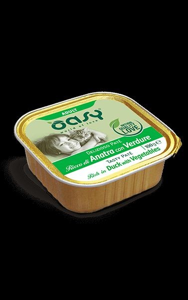 OASY CAT PATÈ ANATRA CON VERDURE 100 GR