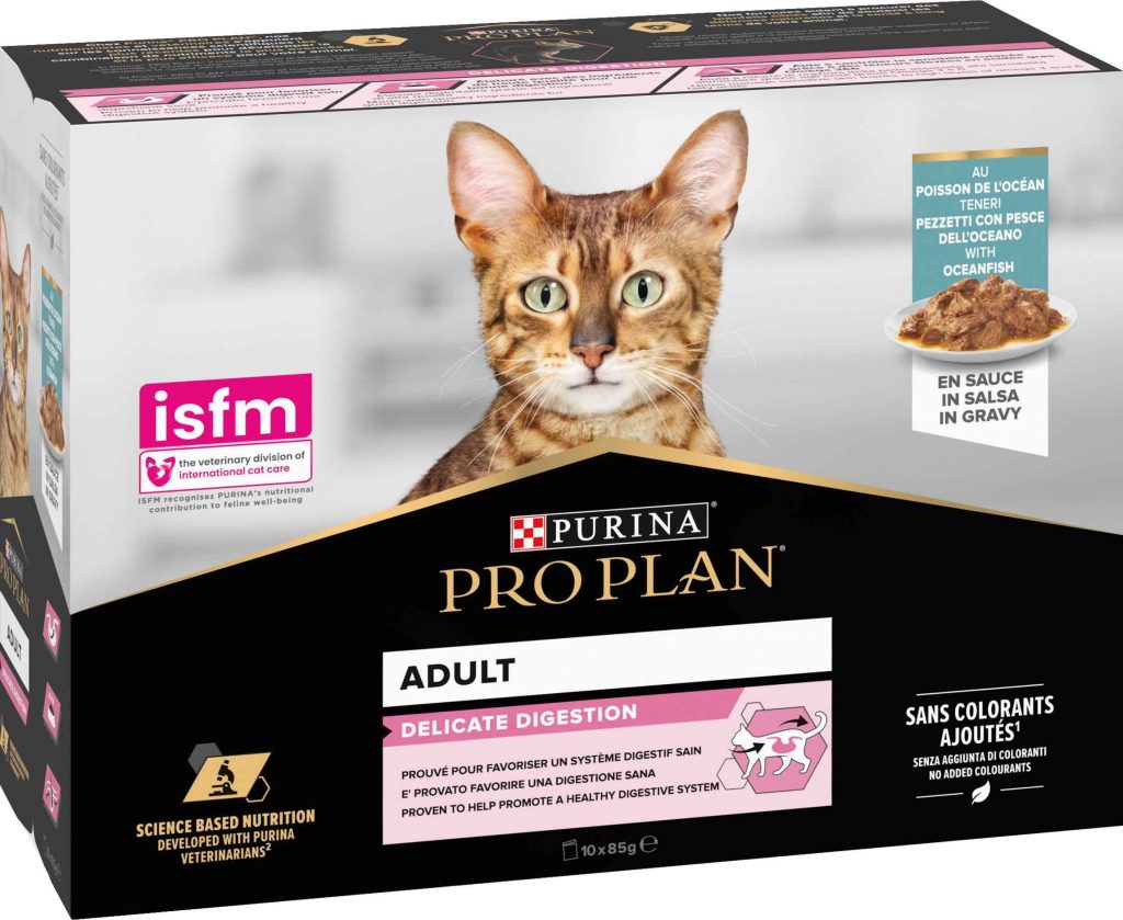 PRO PLAN CAT DELICATE PESCE DELL'OCEANO MULTIPACK 10X85 GR