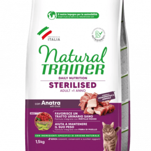 Natural Trainer Gatto Anatra Sterilized Daily Nutrition 1,5 Kg (1)