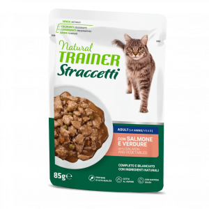 Natural Trainer Cat Straccetti Adult Salmone Bustina 85 Gr