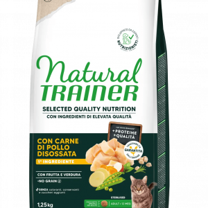 Trainer Natural Selected Cat Sterilized No Grain Pollo 1,25 Kg