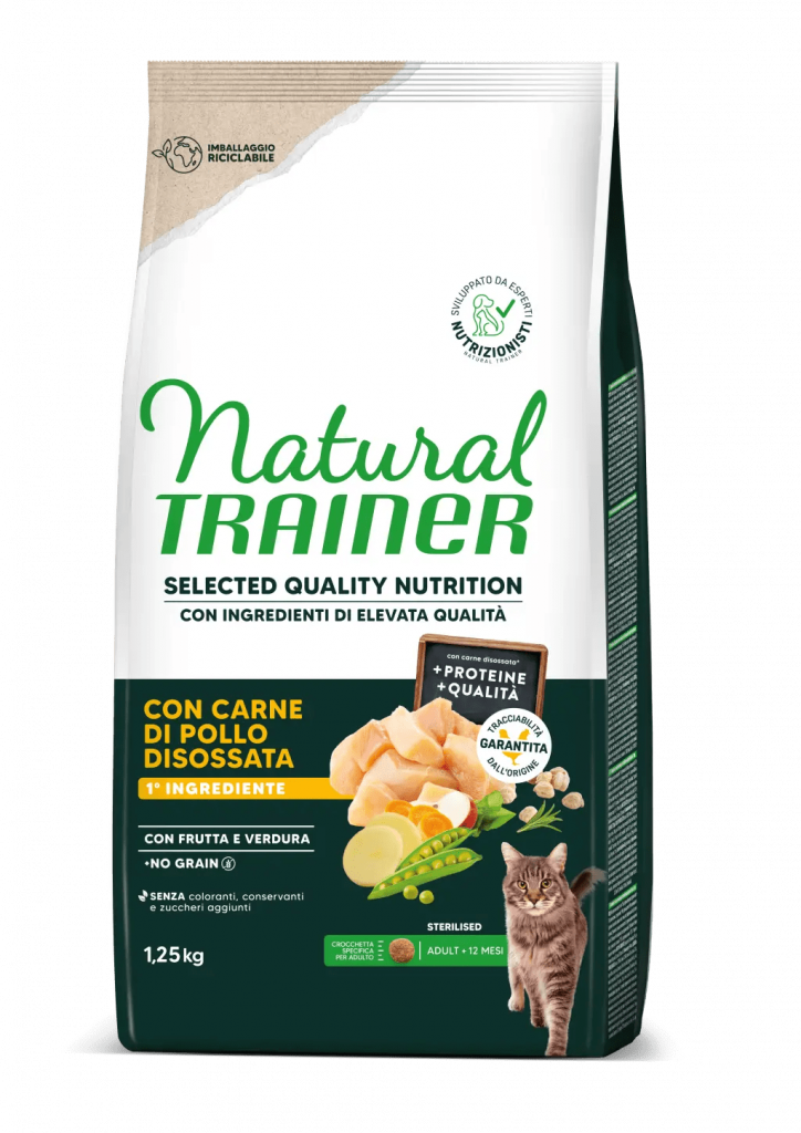 TRAINER NATURAL SELECTED CAT STERILIZED NO GRAIN POLLO 1,25 KG