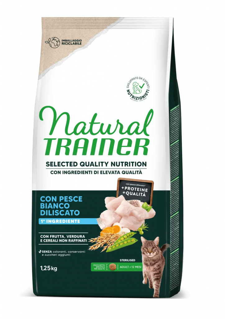 TRAINER NATURAL SELECTED CAT STERILIZED PESCE 1,25 KG