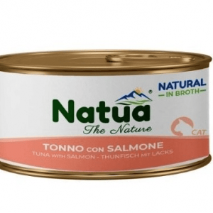 NATUA CAT TONNO CON SALMONE IN BRODO LATTINA 85 GR