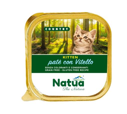 NATUA GATTINI KITTEN VITELLO VASCHETTA 100 GR