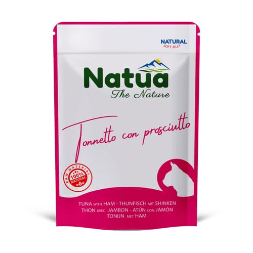 NATUA CAT KITTEN TONNETTO CON PROSCIUTTO BUSTINA 70 GR (1)
