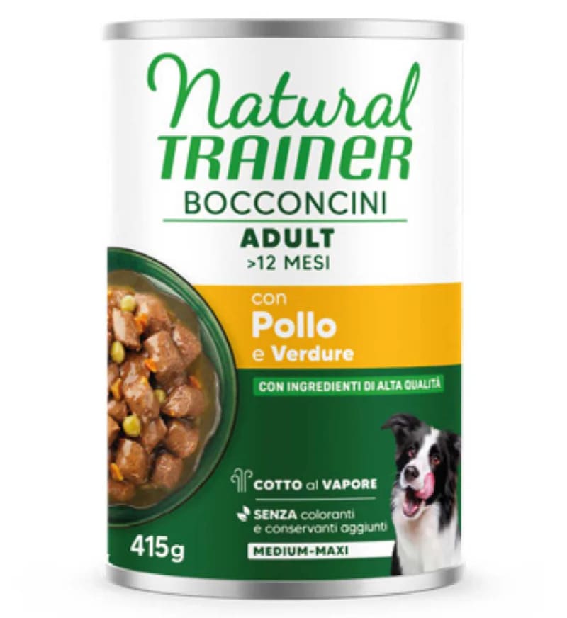 TRAINER NATURAL DOG BOCCONCINI POLLO LATTINA 415 GR