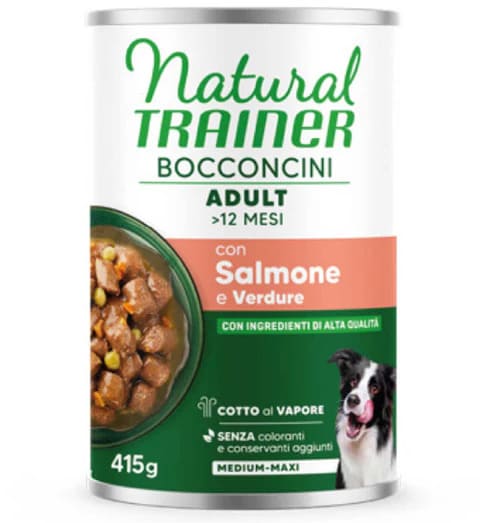 TRAINER NATURAL DOG BOCCONCINI SALMONE LATTINA 415 GR