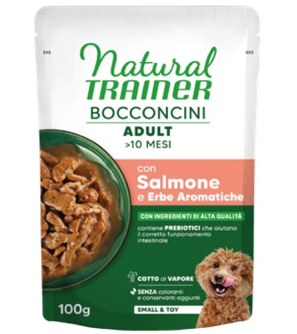 TRAINER NATURAL DOG BOCCONCINI salmone BUSTA 100 GR (1)