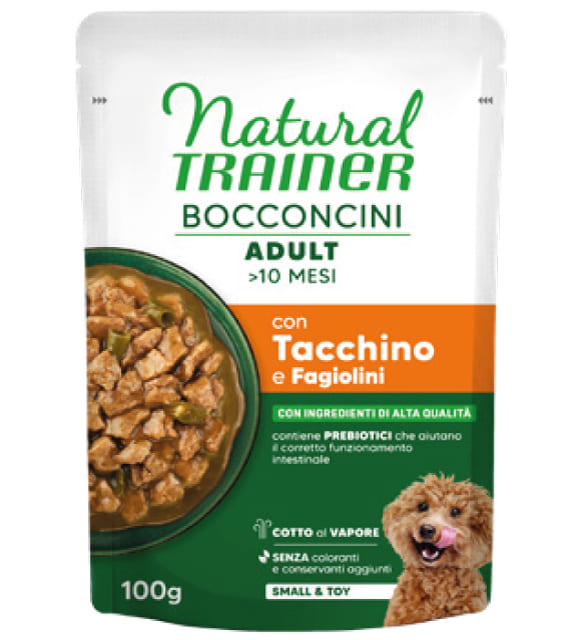 TRAINER NATURAL DOG BOCCONCINI tacchino BUSTA 100 GR (1)