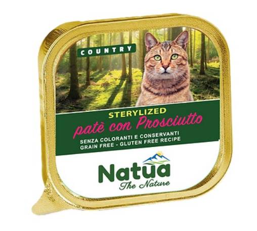 NATUA GATTO PROSCIUTTO STERILIZED VASCHETTA 100 GR