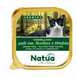 NATUA GATTO TACCHINO STERILIZED VASCHETTA 100 GR
