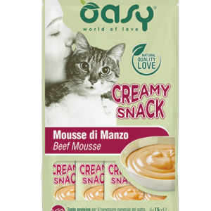 Oasy Snack Cat Creamy Manzo 4 x 15 Gr