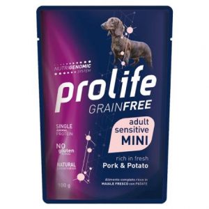 PROLIFE CANE GRAIN FREE ADULTO MINI AGNELLO E PATATE BUSTINA 100 GR