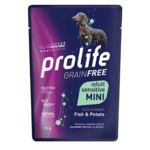 PROLIFE CANI GRAIN FREE ADULT MINI PESCE E PATATE BUSTINA 100 GR