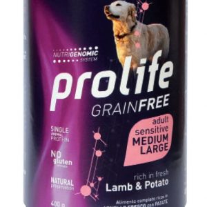 Prolife Dog Adult Medium Large Agnello E Patate Lattina 400 Gr