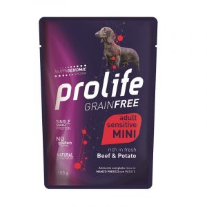 Prolife Dog Grain Free Adult Mini Manzo E Patate Bustina 100 Gr