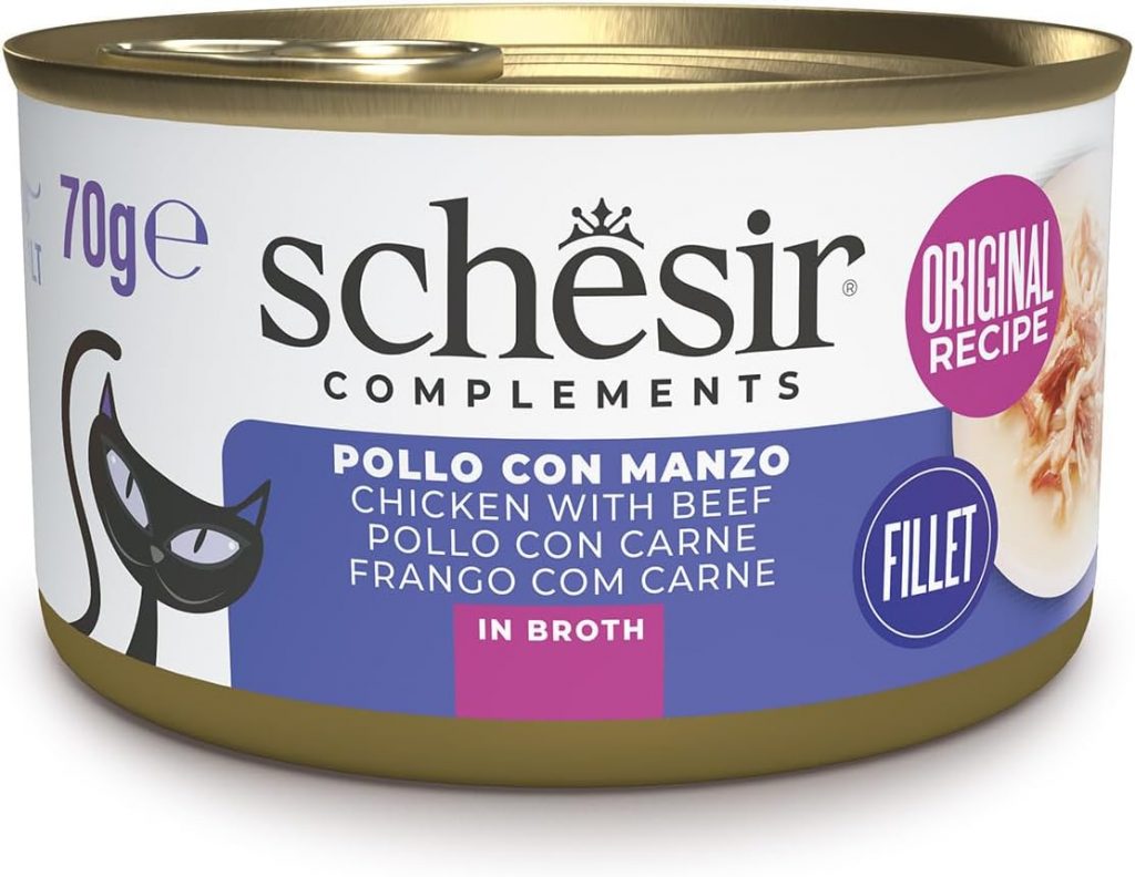 Schesir Gatto Pollo E Manzo In Brodo Lattina 70 Gr