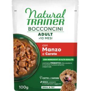 TRAINER NATURAL DOG BOCCONCINI manzo BUSTA 100 GR