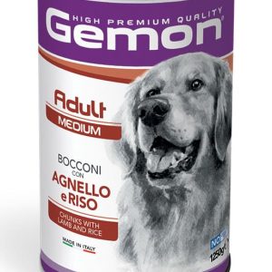 Gemon Dog Adult Medium Bocconi Con Agnello E Riso Lattina 1250 Gr
