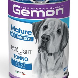 Gemon Dog Patè Light Mature Con Tonno Lattina 400 Gr (1)