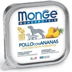 Monge Dog Fruit Pollo E Ananas 150 Gr (1)