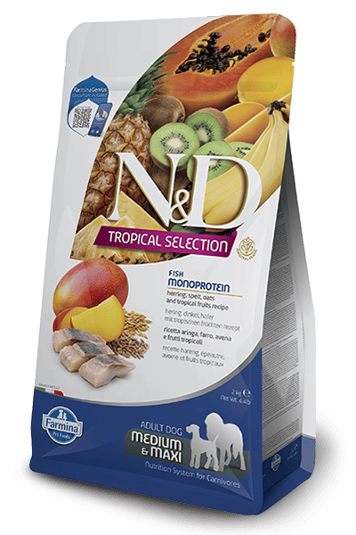 N&D Cane Tropical Selection Aringa Adult Medio Maxi 2 Kg (1)