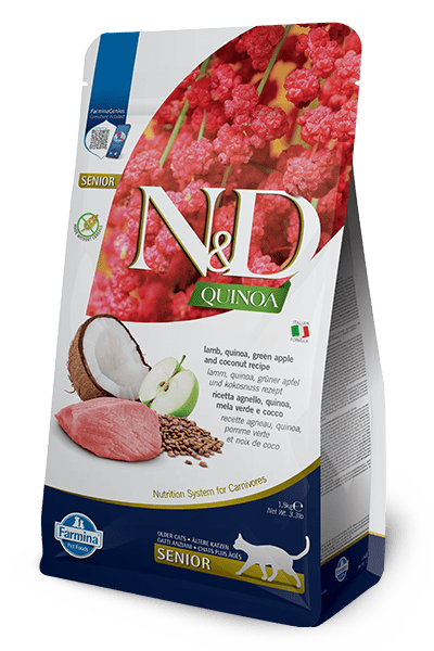 N&D Gatto Quinoa Senior Agnello Mela Verde E Cocco 1,5 Kg (1)