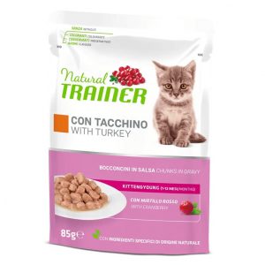 Natural Trainer Cat Kitten Tacchino Bustina 85 Gr
