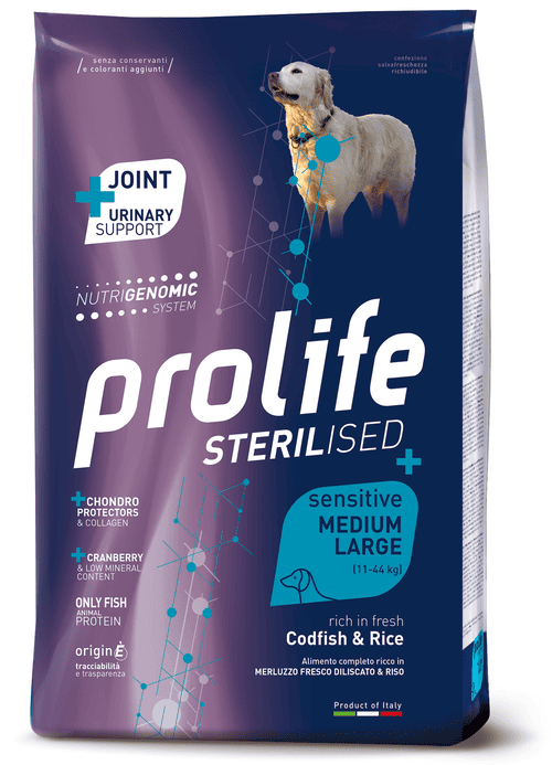 Prolife Dog Adult Sterilized Merluzzo 2,5 Kg (1)