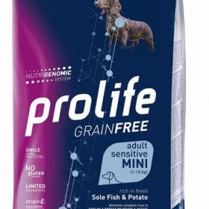 Prolife Dog Grain Free Adult Mini Sogliola E Patate 7 Kg
