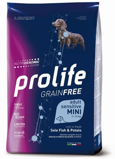 Prolife Dog Grain Free Adult Mini Sogliola E Patate 7 Kg (1)