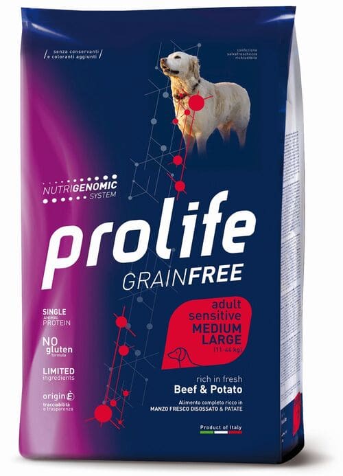 Prolife Dog Grain Free Medium Large Manzo E Patate 2,5 Kg (1)